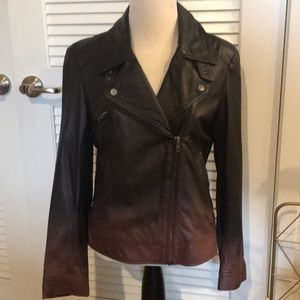 Black hombre leather jacket. Never been worn